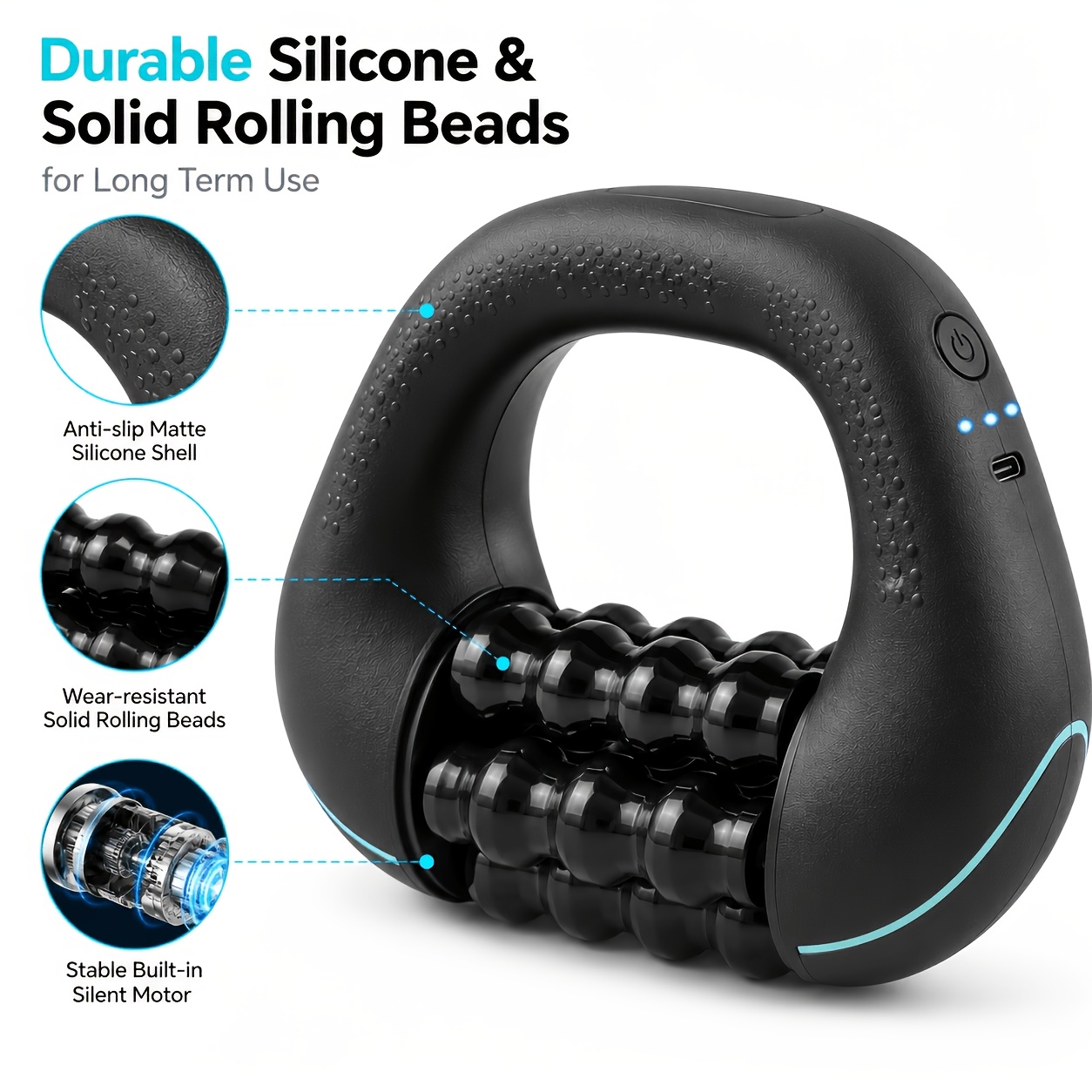 Spa And Wellness - Masseur à rouleaux électrique portatif rechargeable,
