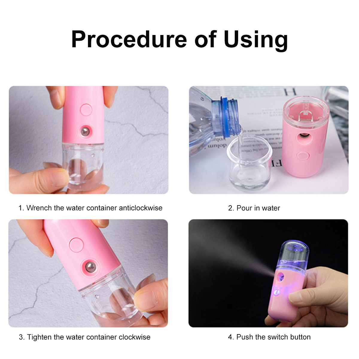 Facial Steamer Nano - 2 pièces Nano Mini Humidificateur Portable