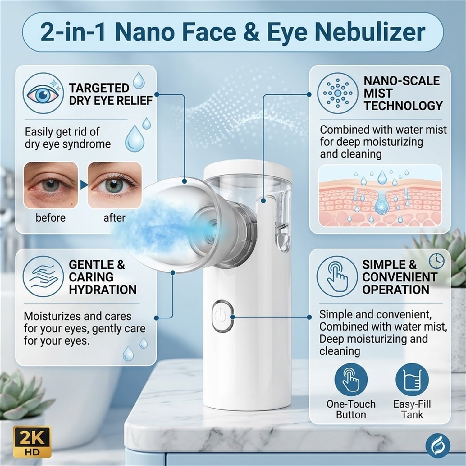 Nano-pulvérisateur oculaire él - Facial Steamer Nano avis et prix